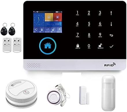UGPET Wifi Alarm System Smart Home WiFi GSM Alarm System For Home With Motion Sensor Wireless Siren Night Vision IP Camera Tuya (Color : H-103, Size : E)