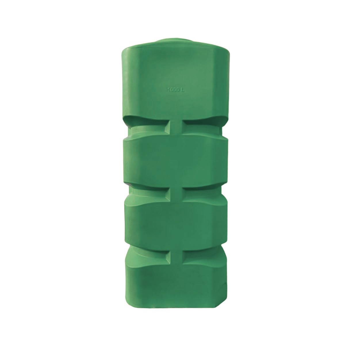 Varile Depósito de agua potable vertical de 1000 l, rectangular, verde, sin bisfenol A, rosca de latón integrada de 3/4", apto para alimentos