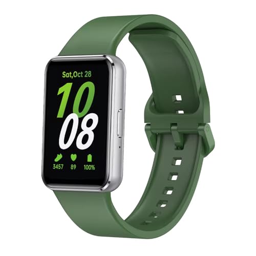 Image of Valente Silicone Watch Straps Compatible for Samsung Galaxy Fit 3 (Pack of 2)