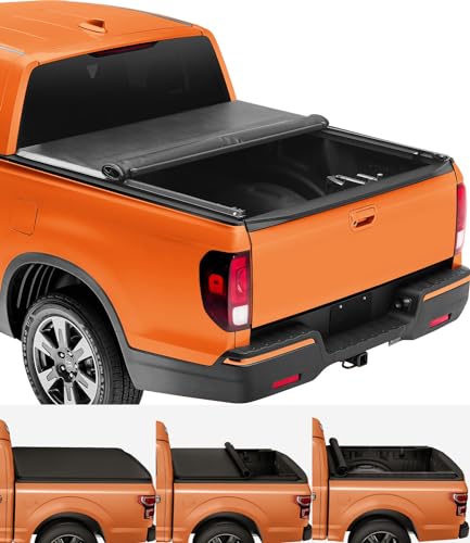 TIPTOP Soft Roll-Up Tonneau Cover Truck Bed for 2017-2025 Honda