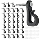Moosono Q-Hanger 35 Pcs Screw-in Hooks，Fence Hooks for Outdoor Lights, Outdoor Hook, Fence Hanging - Home and Garden Use - Image 1