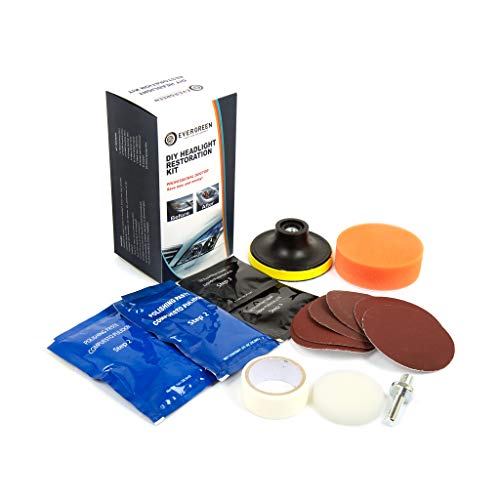 Evergren A1003 DIY Headlight Lens Restoration Kit Removes Yellow Stain Oxidation