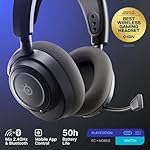 SteelSeries Arctis Nova 7P Wireless Gen 2 Gaming Headset - Real-Time App Control, 50+ HR Play, Neodymium Magnetic Drivers, Mix 2.4GHz/Bluetooth, PS5, PS4, PC, Switch 1/2, Mobile - Black - Image 2