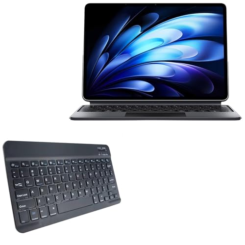 BoxWave Keyboard Compatible with vivo Pad5 Pro - SlimKeys Bluetooth Keyboard, Portable Thin with Chiclet-Style Keys - Jet Black