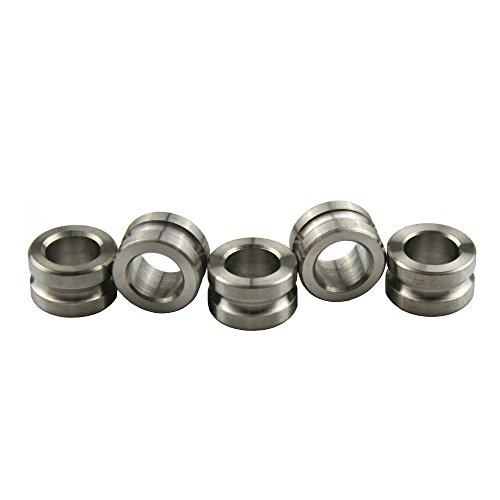 Titanium Knife Lanyard Bead EDC 550 Parachute Cord Pendant Zipper Pull Nature Color - Pack of 5