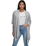 Glamexx24 Damen Poncho Schal Cashmere Feeling Strick Cape Frauen Poncho Cardigan XXL Umhängetuch für Frühling und Herbst Made in Italy