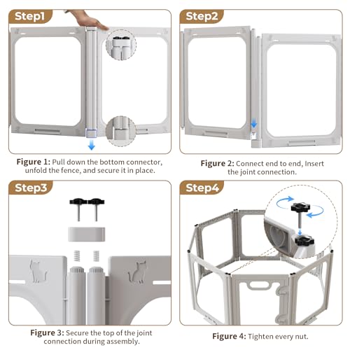 Acrylic Dog Playpen Indoor Dog Play Pen Indoors, 24" H Clear Puppy Playpen — view 5