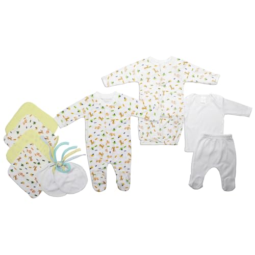 Maykoosh Victorian Virtue Newborn 10 Pc Layette Shower Gift Set Newborn Clothes Set, 100% Breathable Cotton, Soft Fabric, for All Babies