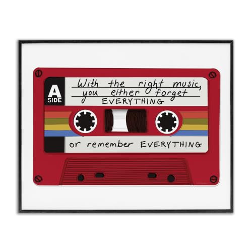 'With The Right Music Vintage Cassette'| Framed Giclee Art