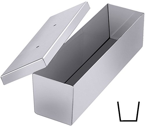 Pastetenform mit Deckel aus Edelstahl – Hochglänzend, schwere Qualität, Abmessung 30 x 8 x 7 cm | ERK