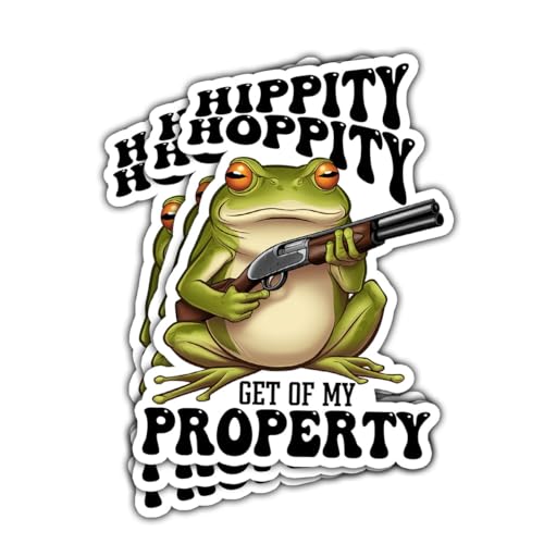 3 Pcs Hippity Hoppity Get of My Property Sticker; Funny Meme Stickers Frog Decal Waterproof Vinyl Stickers Adult; So No Head Sticker for Laptop Kindle Water Bottle Tumbler Phone Case 3