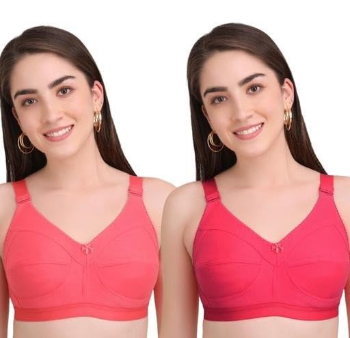Pack of 2 Bella Beauty Women’s Everyday Bra C & D Cup Comfortable Fit Innerwear-image-0