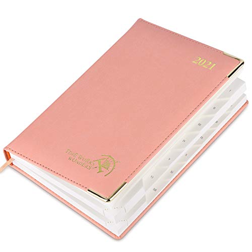 Télécharger Agenda Journalier 2021 A5-1 Page par Jour, Couverture en Cuir Vegan, Plannificateur Quotidien avec P Francais PDF