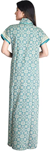 bellamy Cotton Robes,Housecoat, Nighty, Sleepwear, Night Gown for Women Ladies House Coat, Front Open Adjustable 40-Parent - Image 5