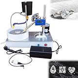 QuinteZhenTially Rectificadora Pulidora,Máquina Facetado Jade Joyería Pequeña, Amoladora Angular Gemas,Digital Display Herramientas Lijado,3000 RPM,para Tallas Madera,Oro,Artesanías,Sellos A2
