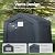 PHI VILLA 8x12ft Storage Shelter Shed, Portable Carports Outdoor Garage Canopy with Roll up Zipper Doors & Vents Waterproof UV Resistant Garages Tent for Cars,Boats,Tools, Motorcycle, Gray