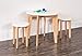 Child Craft Geo Table and Stools Set, Includes Table and 2 Stools, Fun Geometric Design, for Kids Ages 3-6 Years (White/Natural)
