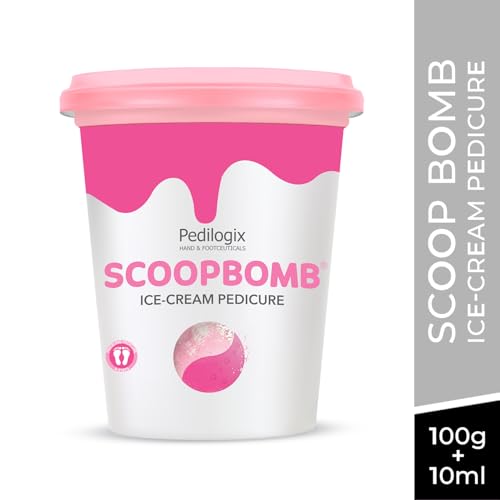 Image of O3+ Pedilogix Scoop Bomb Pedicure Gel with Bath Bomb for Soft & Moisturised Feet | 100g+10ml