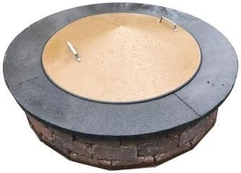 Higley Welding 39" Round Metal Steel Wood-Gas Fire Pit Campfire Ring Spark Cover.