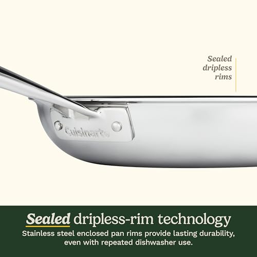 Cuisinart Skillet Set PurelySear Hybrid Tri-Ply Stainless Steel 6 Pc - image 4