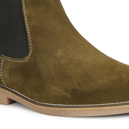 Image of Kraasa Men's Chelsea Boots for Men, Premium Vegan Leather, Fashion Ankle, Modern Casual, Smart Casual & Formal Footwear