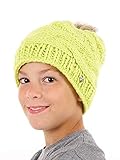  CMP Mütze Beanie Strickmütze grün Fellbommel dick Muster wärmend Gr.one-Size 5504002J (one-Size)