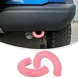 Linskip Tow Hook D Ring Covers Compatible with 2021-2025 2026 Ford Bronco Accessories, Rear Bumper Tow Hook Rubber Sleeve Protectors for Bronco Raptor Accessories(Pink)