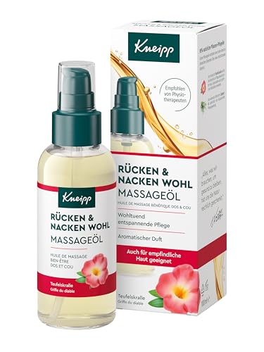 Kneipp Massageöl Rücken & Nacken Wohl - Für vor & nach dem Sport - Empfohlen von Physiotherapeuten - 100ml