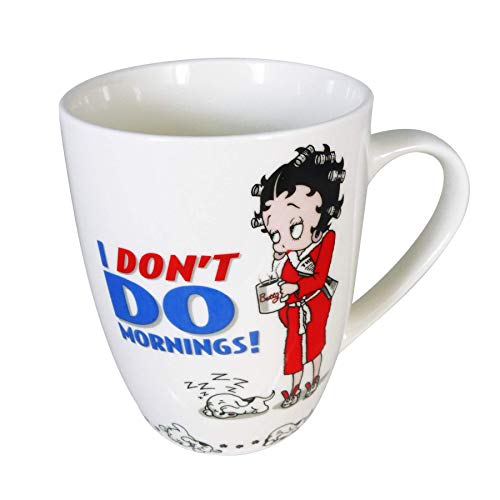 Betty Boop - Tazza da tè/caffè, motivo: Don't Do Mornings