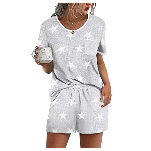 Ekouaer Pajamas for Womens Set 2 Piece Soft Sleepwear, Chest Pocket