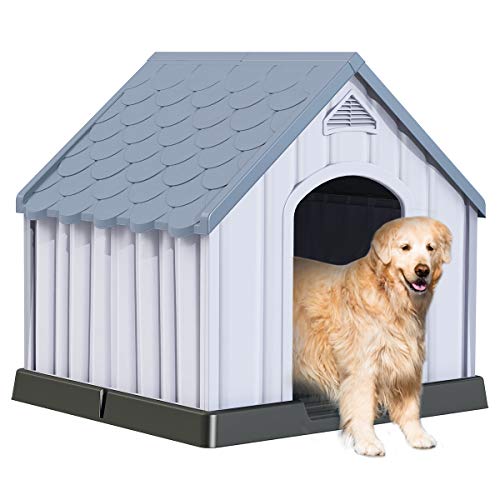 Toolsempire Dog Kennel-Dog Houses for Large and Medium Dogs,Dog Houses-Outdoor and Indoor Kennel,Ventilated,Durable,Raised Floor,Easy to Assemable Pet House.