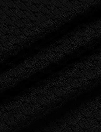 Coofandy Men's Slim Fit Turtleneck Sweater Casual Knitted Twisted Pullover Solid Sweaters Black #TOP6