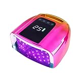 QraraZL Rechargeable Nail Dryer, 96W High Power Professional Nail Lamp LCD Display UV LED Nail Dryer