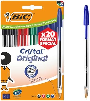BIC Original Glass Ballpoint Pens, Medium Point (1.0 mm) - Assort...