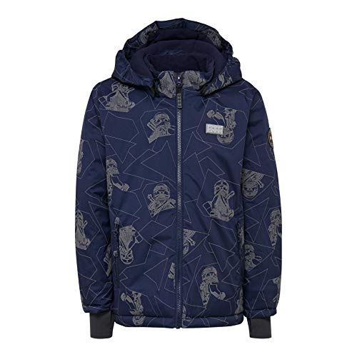 Lego Wear Jungen Lego Ninjago LWJORDAN 712-Winterjacke Jacke, Blau (Dark Navy 590), (Herstellergröße:110)