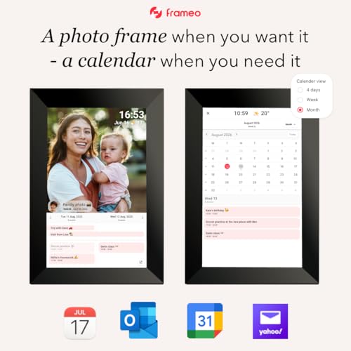 Image of 32GB FRAMEO 10.1 Inch Smart WiFi Digital Photo Frame | 1280x800 HD IPS Touchscreen , 32GB Large Storage, Auto Rotate,Share Moments Instantly via Frameo App from Anywhere