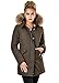 Produktbild Burocs EFW27 Damen Jacke Parka Mantel Winterjacke Echtfell Kapuze Warm Gefüttert Waschbar Schwarz Navy Khaki Rot, Größe:XL, Farbe:Khaki
