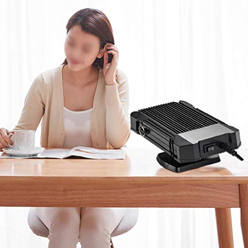 Jinjin 12V Portable Car Heater Car Windshield Heating Defroster Winter Snow Defroster Heater Indoor Electric Space Heaters (Black)