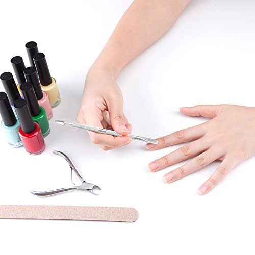 Yeepsys Cuticle Pusher With Spoon Nail Cleaner, 2 In 1 Professional Manicure And Pedicure Tool, Stainless Steel Cuticle Remover And Cutter For Fingernail And Toenail #TOP3