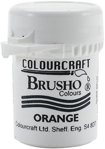 Colorfin Brusho Crystal Colour 15G Orange, Acrylic, Multicolour, 3.04x3.04x5.08 cm