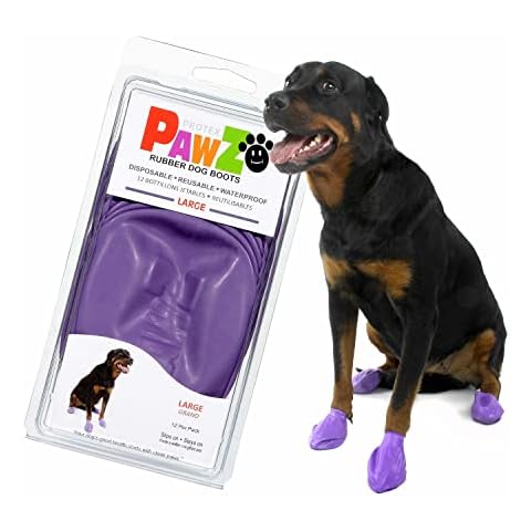 Large Pawz Durable All Weather Dog Boots (12 boots) Cover