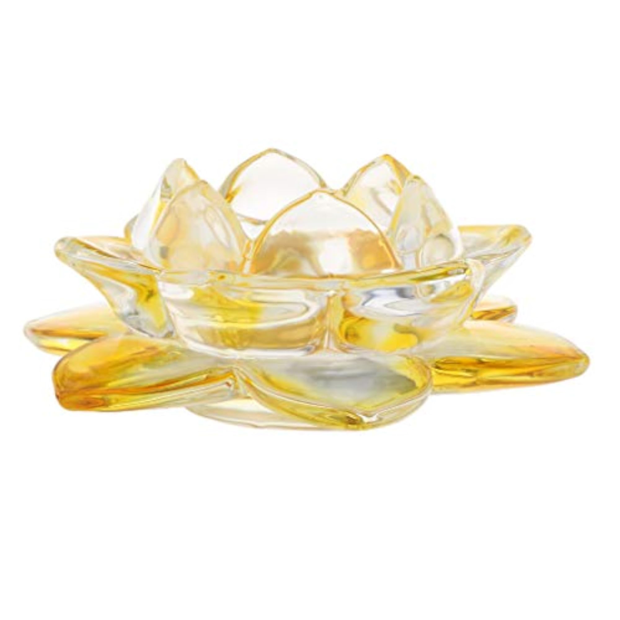 Crystal Gl Lotus Flower Tealight Candle Holder