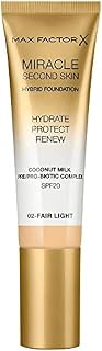 Max Factor Miracle Second Skin Hydrating Foundation, Fair-Light - 30 ml