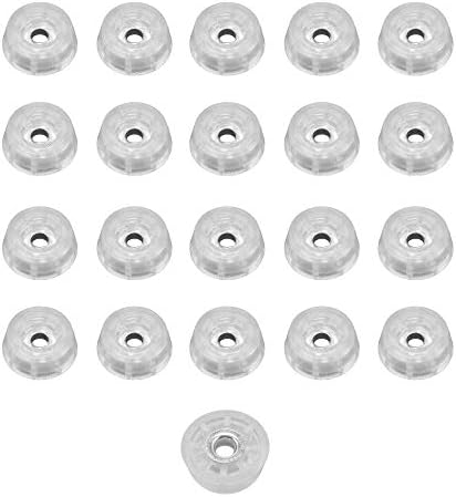 50 Small Clear Round Rubber Feet -.250 H X .671 D - Made in USA - Food Safe Cutting Boards Electronics Crafts #