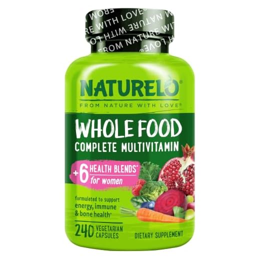 NATURELO Whole Food Multivitamin for Women - with Vitamins, Minerals, & Organic Extracts - Supplement for Energy and Heart Health - Non GMO - 240 Vegan Capsules
