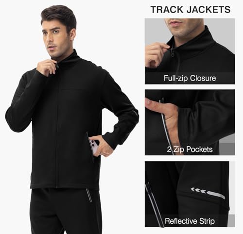 TBMPOY Men's Tracksuits Sweatsuits for Men Sweat Track Suits 2 Piece Casual Athletic Jogging Outfits Full Zip Sets4