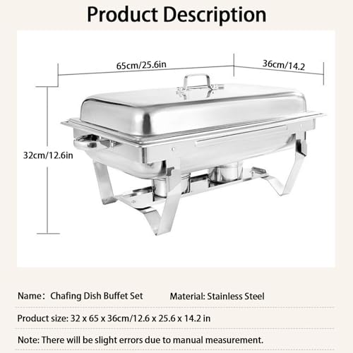 Chauffe-plats en acier inoxydable avec couvercles pour buffet élégant et durable - 8