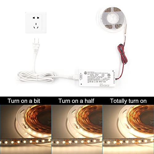 Image of VST 22W LED Power Supply, 100V-240V AC to 24V DC Low Voltage Transformer with 24V JST Ports, Compact Power Adapter for Under Cabinet and Strip Lighting, White Finish