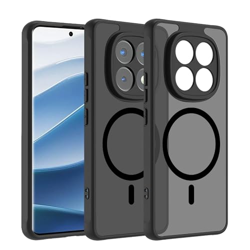 Kakuki 半透明 For Redmi Note 14 Pro 5G ケース【Magsafe対応】カバー SGS軍事認証 滑り止め マット加工 黄ばみなし レンズ保護 ワイヤレス充電対応 ハードケース レンズ保護 耐衝撃 カバー (Redmi Note