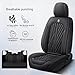 Myhung Car Seat Cover Compatible with Toyota Fortuner Seat Protectors 5 Seats Full Set Seat Covers Breathable Waterproof Faux Leather Black